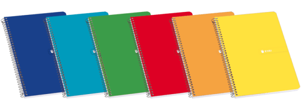 Enri Cuaderno Espiral Tapa Blanda Fº Pauta de 3.5 - 80 Hojas - Colores Surtidos