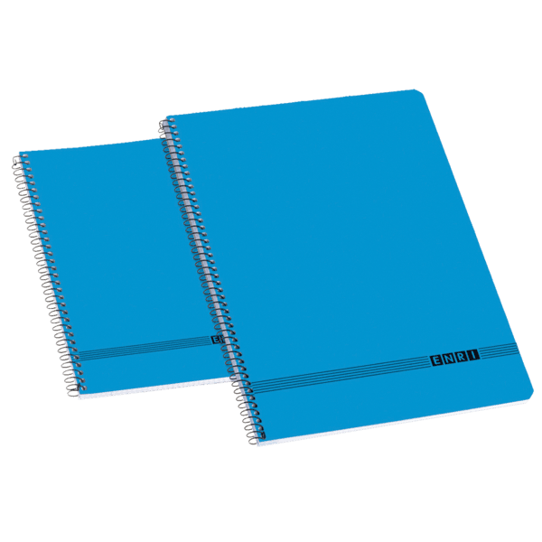Enri Oficina Fº Tapa Blanda Cuaderno Espiral 4x4 - Tamaño Fº - Tapa Blanda - Cuaderno Espiral - Cuadricula 4x4 - Color Azul
