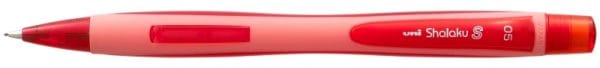 Uni-ball Shalaku S M5-228 Portaminas - Ancho de Trazo 0.5mm - 2 Minas HB Incluidas - Goma de Borrar Integrada - Color Rojo